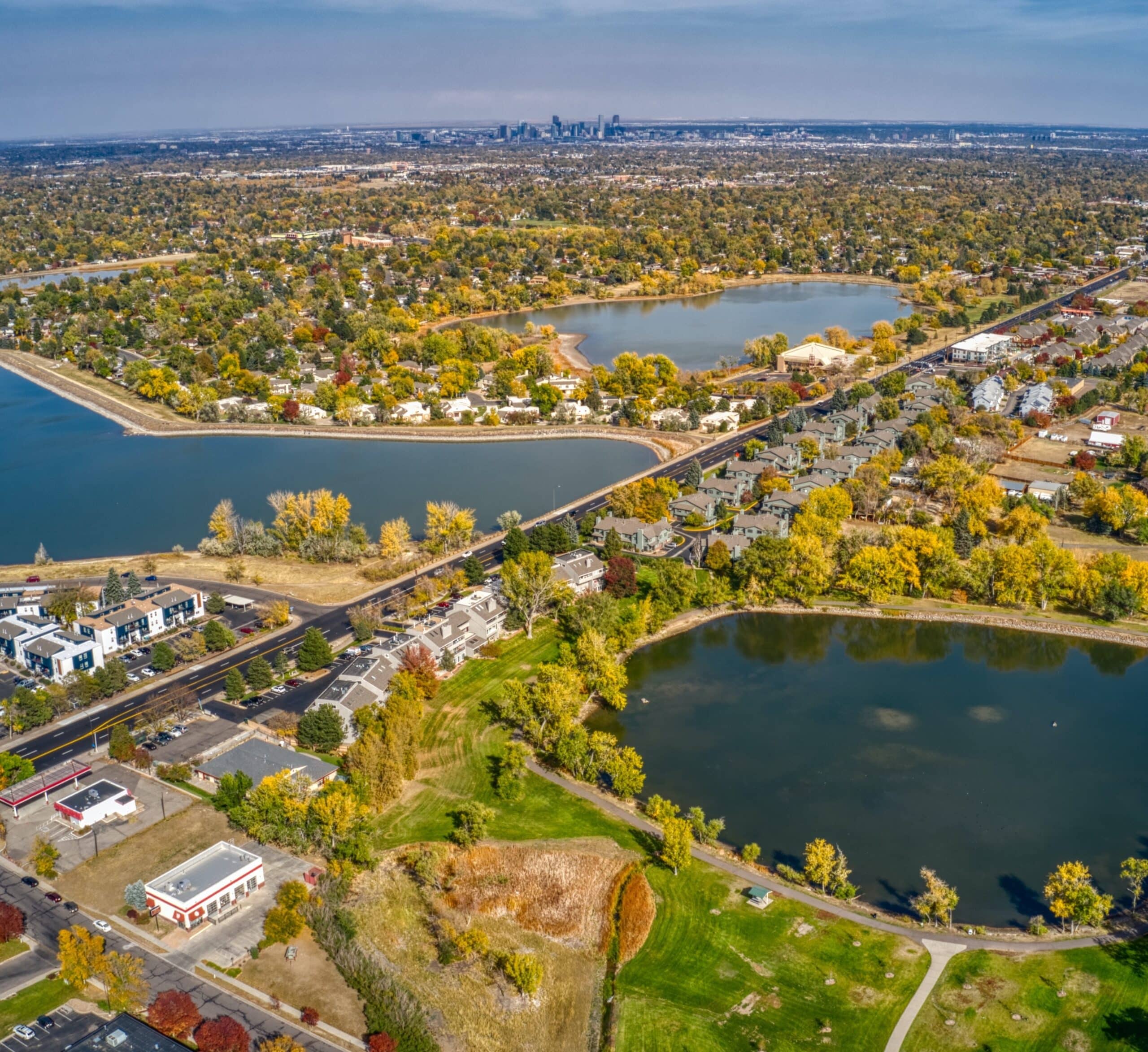 Arial view of Lakewood Colorado